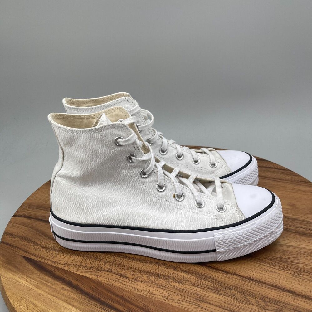 Converse Chuck Taylor All Star Hi Lift Shoes Womens Size 8 White Casual Platform